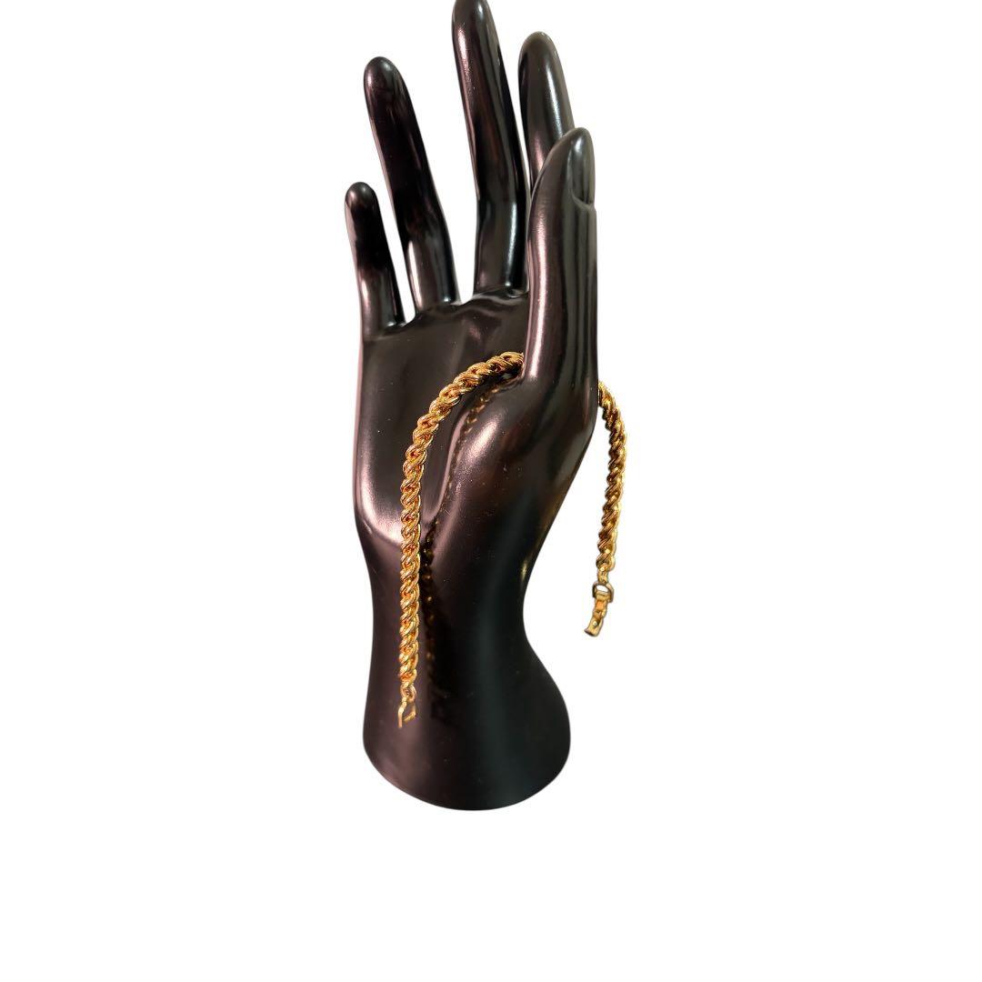 89　極美品　ディオール　ゴールド ツイストデザイン ブレスレット