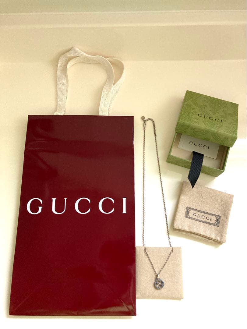 GUCCI インターロッキングG/ネックレス/SV925