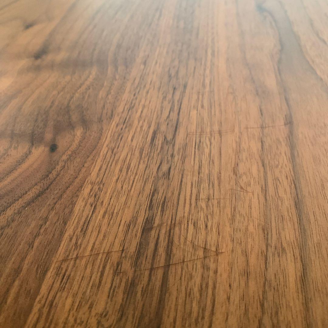 greeniche カフェテーブル ウォルナット シルバー脚 80×60×61