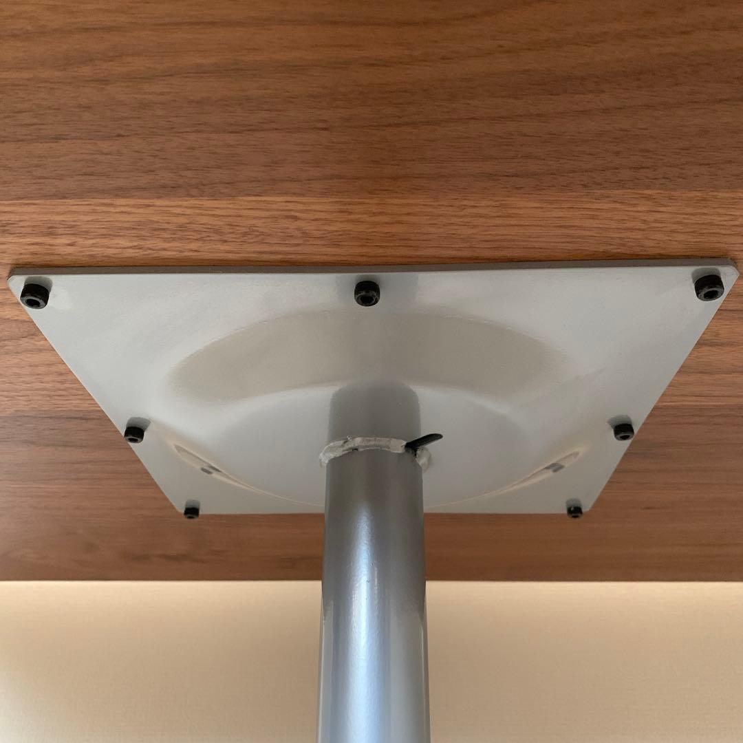 greeniche カフェテーブル ウォルナット シルバー脚 80×60×61