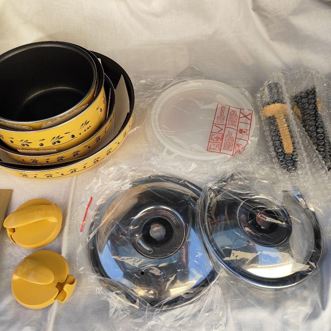 T-FAL インジニオ オリーブセット12点 鍋フライパンセット 黄色イエロー