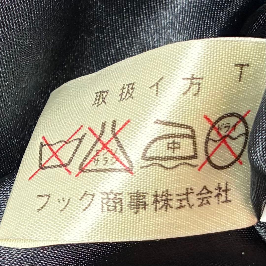 90s【希少】クレージュ/ダブルボタンレザーコート/ボリュームカラー/ブラック