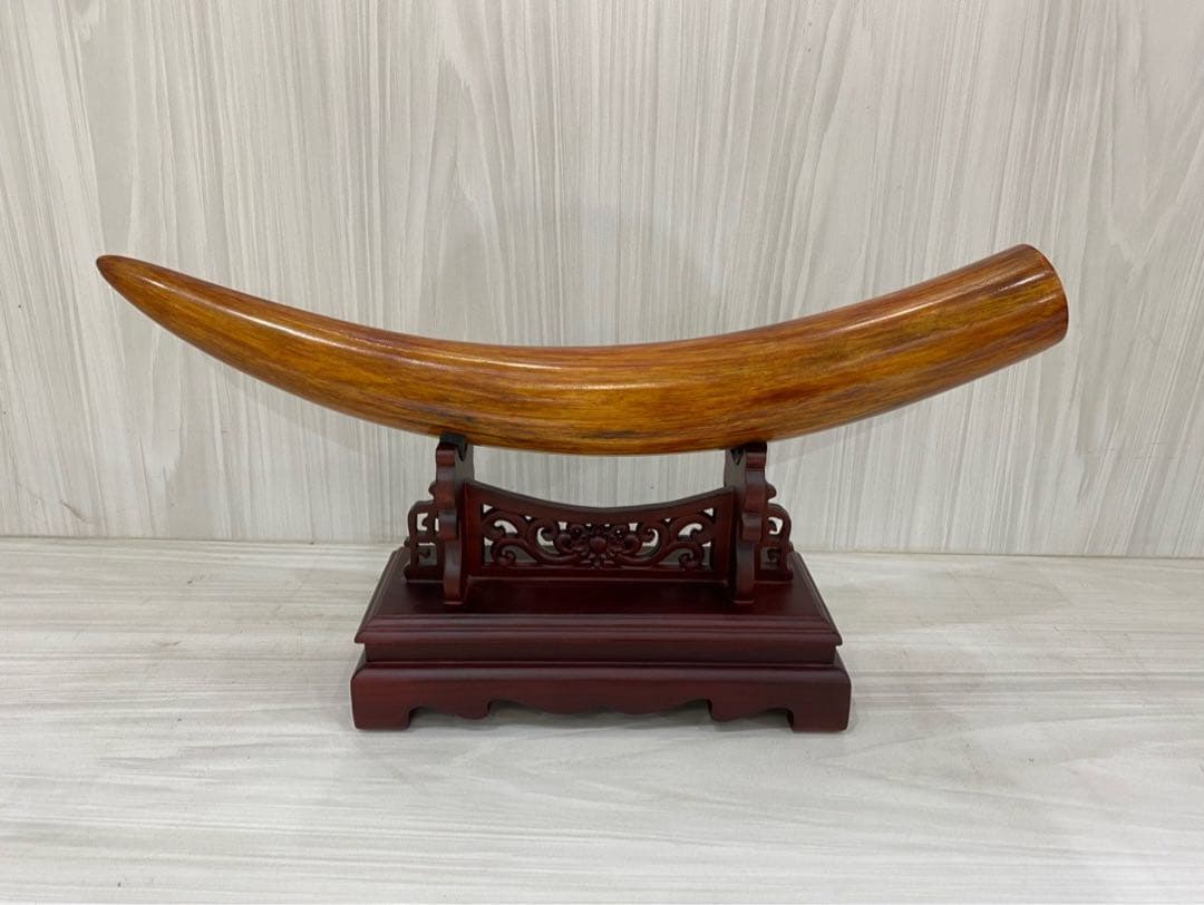 天然マンモス牙美しい手作り彫刻 万事うまく行く 置物飾り