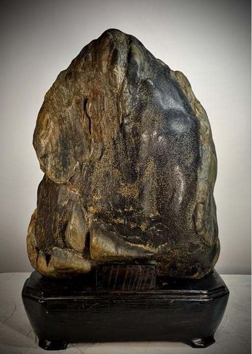 2602 瀬田川黒乱虎金梨地石  横22×高32(cm) 11.62kg