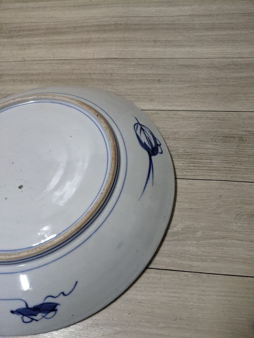 希少特大皿　古伊万里色絵図大皿　直径約47cm 飾り皿