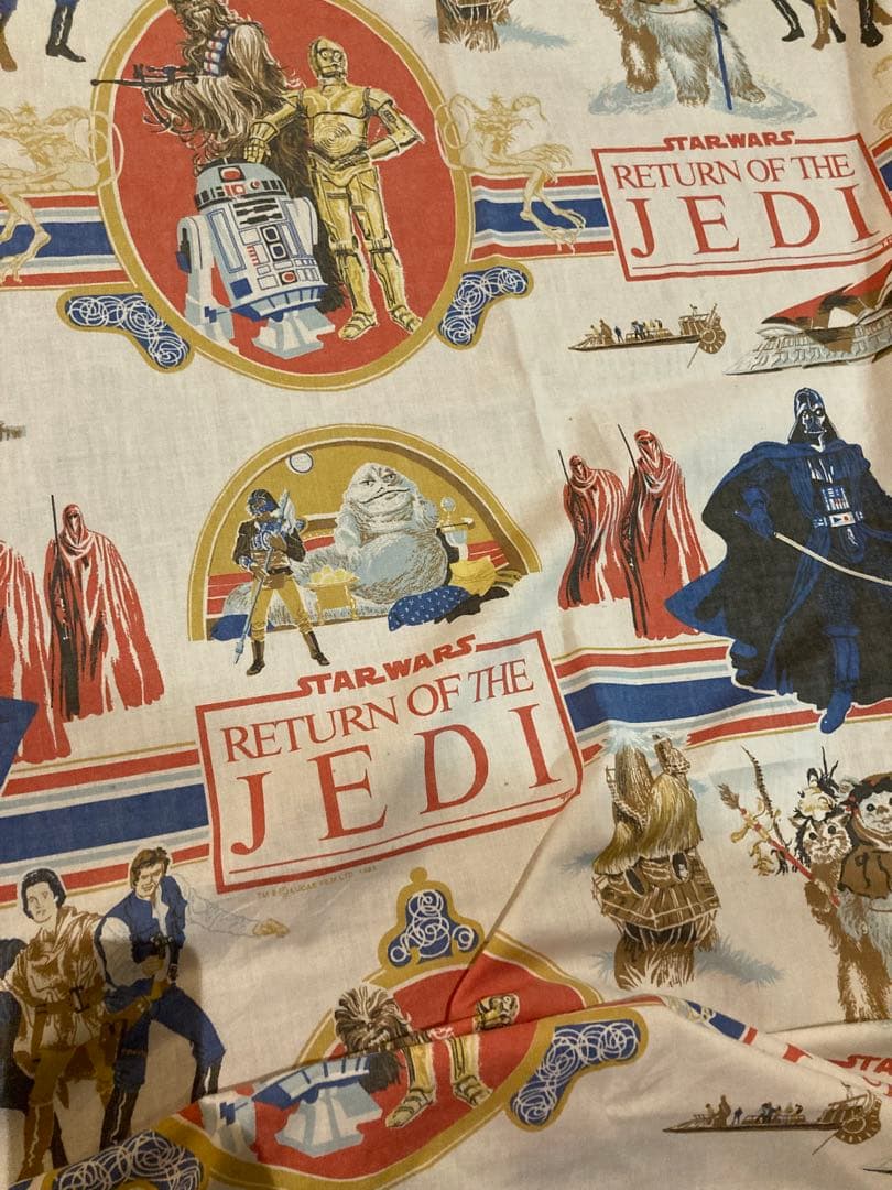 レア　ビンテージシーツ　スターウォーズ　フラット　ジェダイの帰還 R2D2
