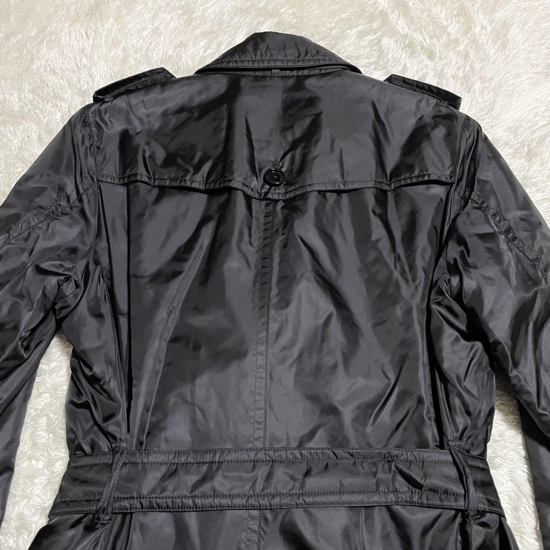 【極美品】バーバリーブラックレーベル　トレンチコート　黒　ナイロン　未使用級