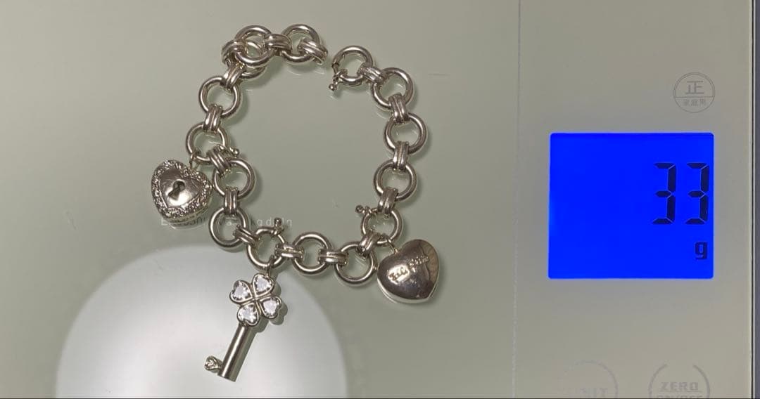 フォリフォリ ブレスレット silver925 ハート 鍵 パーツ付き