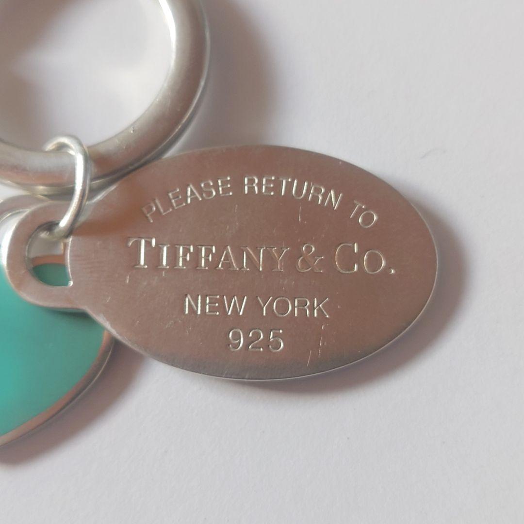 極美品 ティファニー キーリング リターントゥオーバル ブルーハート ダブル