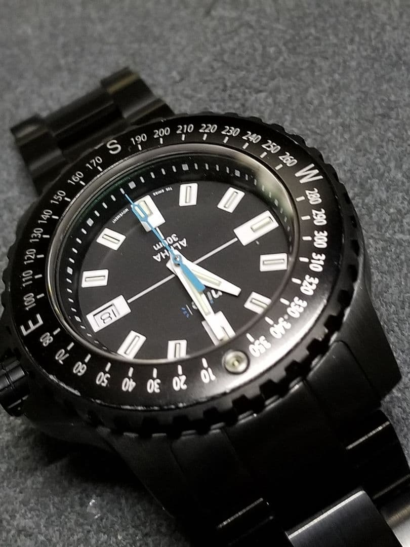 希少 ミリタリーウォッチ nite alpha PVD 旧ロゴ