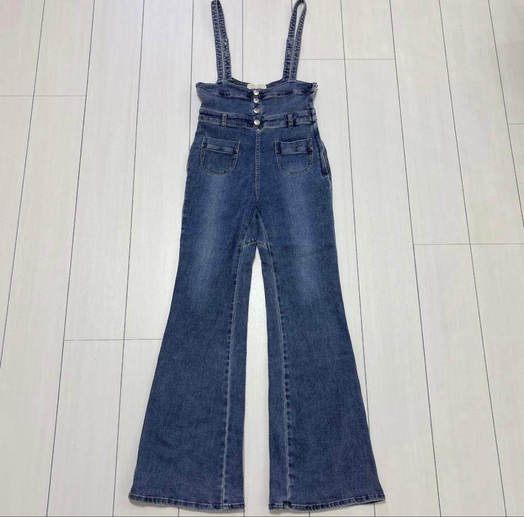 パンツ andmary Heart hip denim allinone M