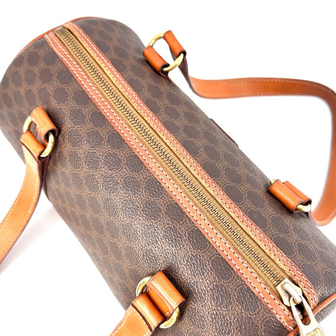 美品 CELINE セリーヌ マカダム柄 パピヨン ボストンバッグ ハンドバッグ