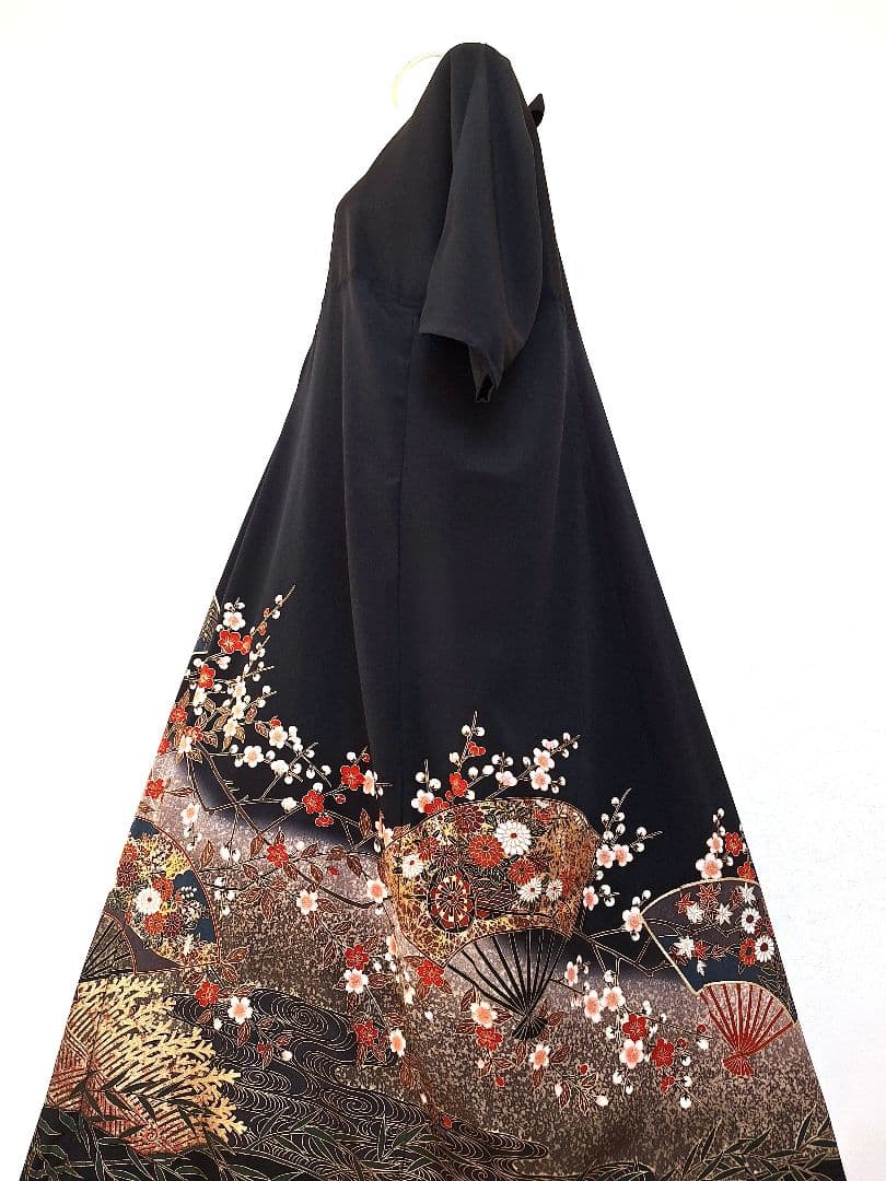 着物リメイクワンピース3655