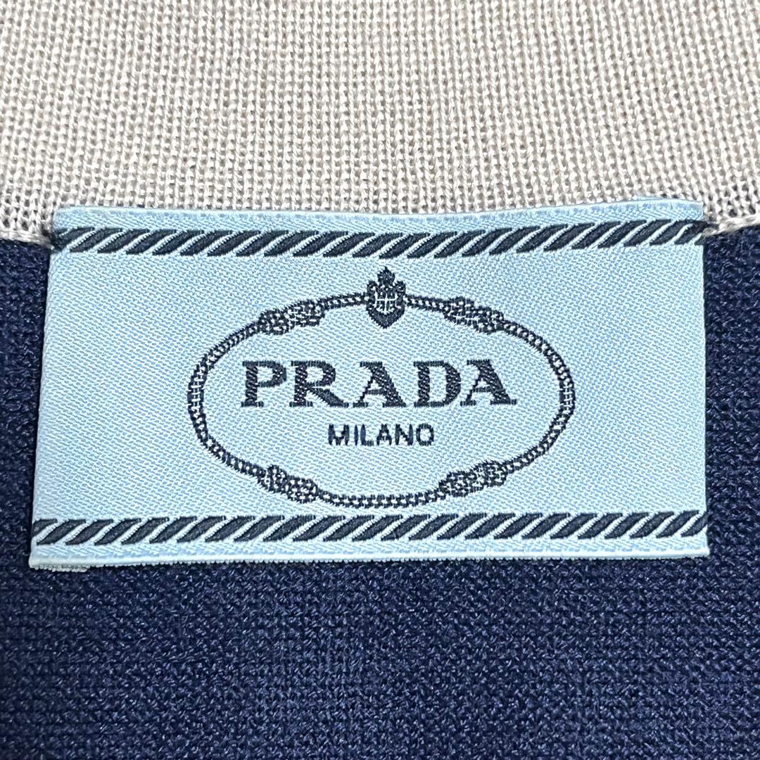 PRADA プラダ ニット シルク ウール ネイビー 40サイズ トップス
