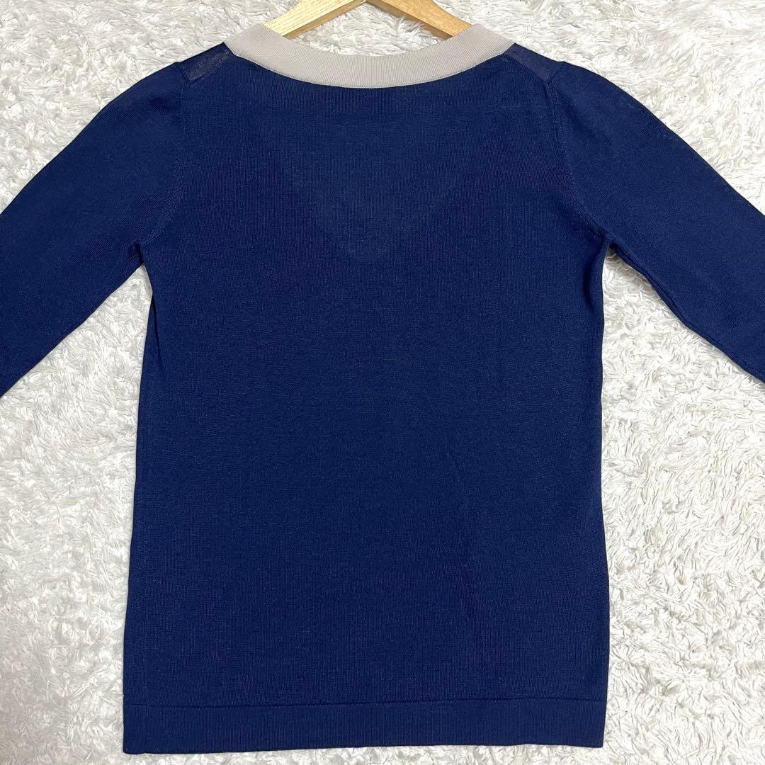 PRADA プラダ ニット シルク ウール ネイビー 40サイズ トップス