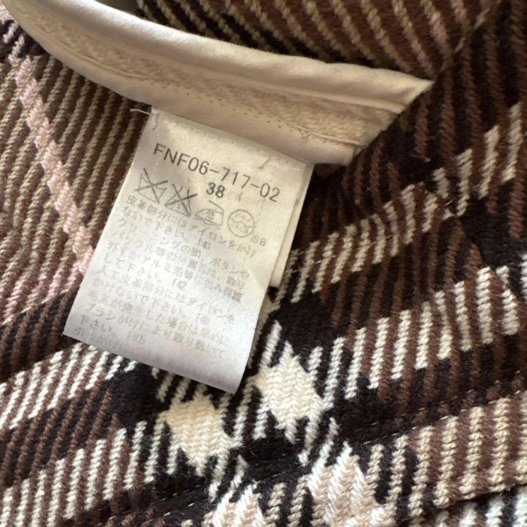 レア✨バーバリーブルーレーベル ダッフルコート ノバチェック フード ホワイト