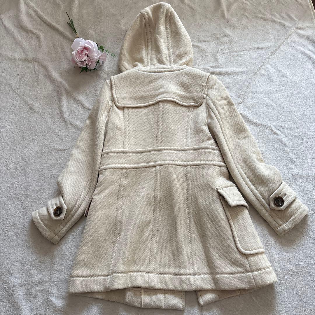レア✨バーバリーブルーレーベル ダッフルコート ノバチェック フード ホワイト