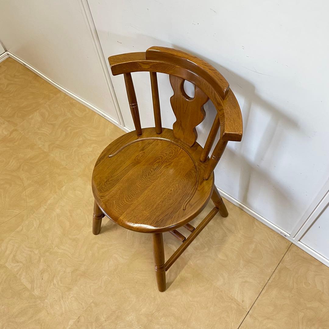 オーク材 チェア② 木製 セミアームチェア 椅子 イス 英国スタイル カントリー