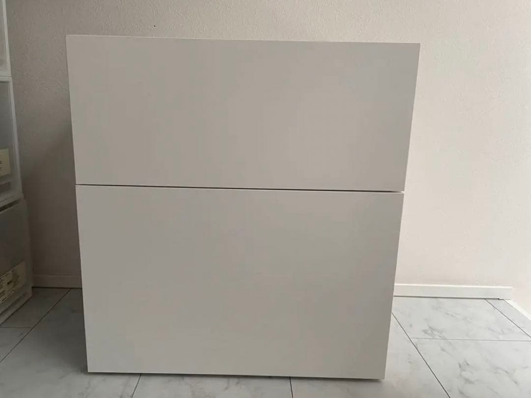 IKEA ベストー　プッシュオープン引き出し2段キャビネット収納　子ども部屋
