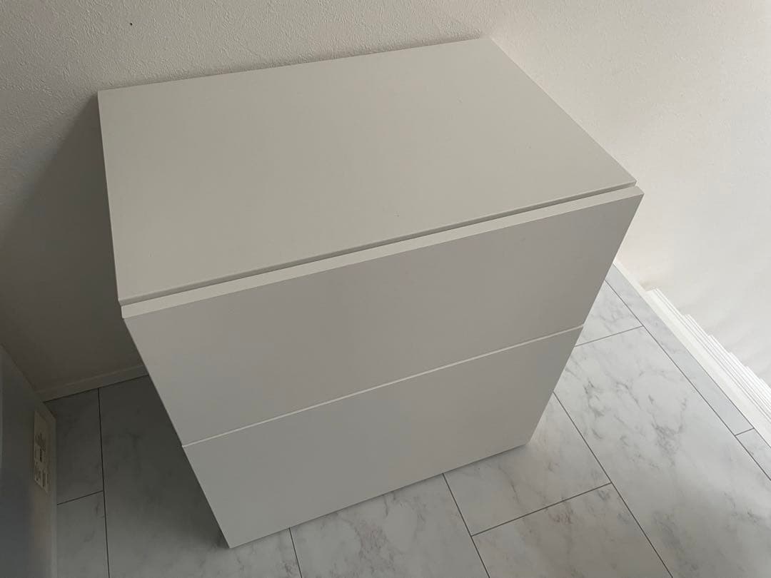 IKEA ベストー　プッシュオープン引き出し2段キャビネット収納　子ども部屋