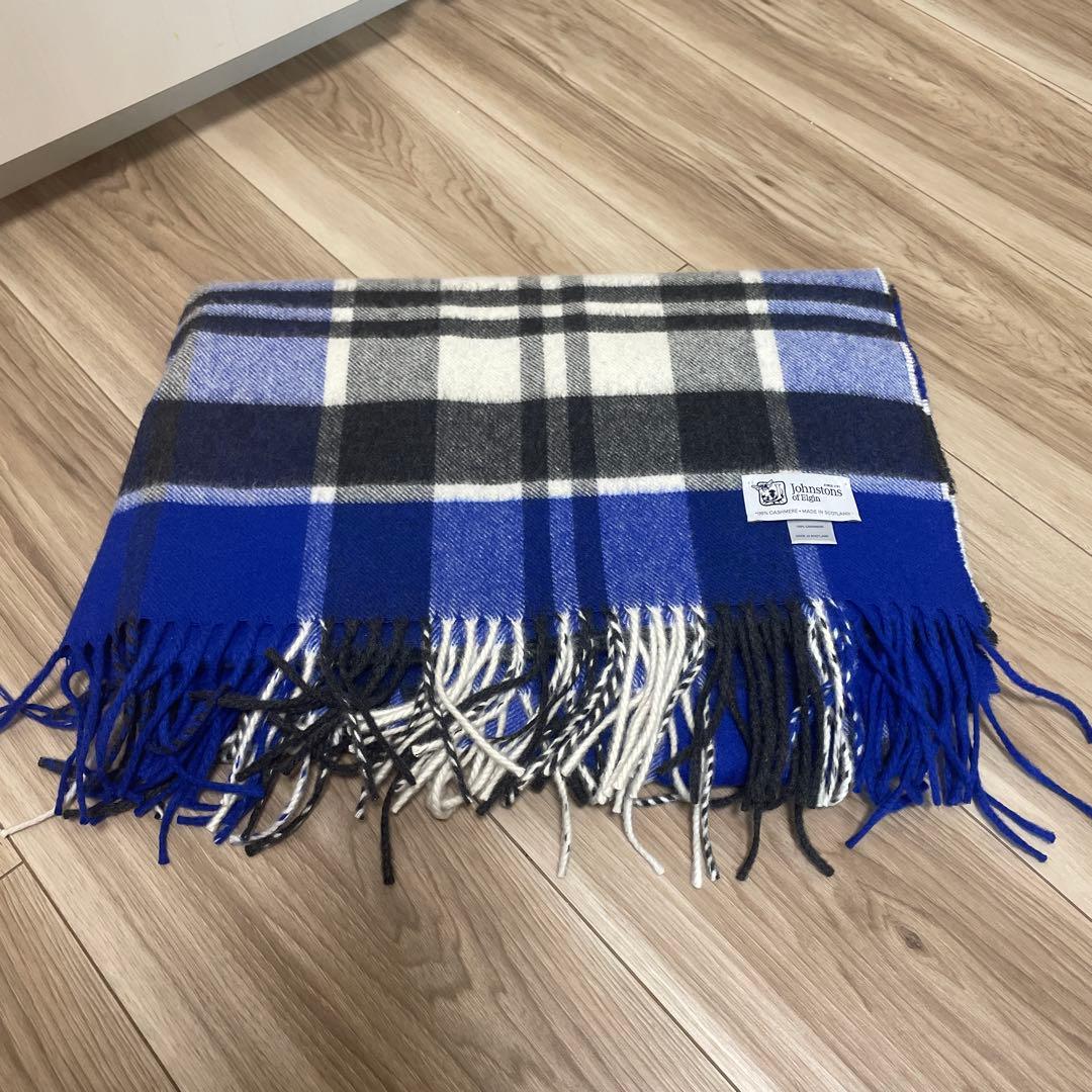 【未使用】ジョンストンズ カシミア 大判ストールStrathclyde
