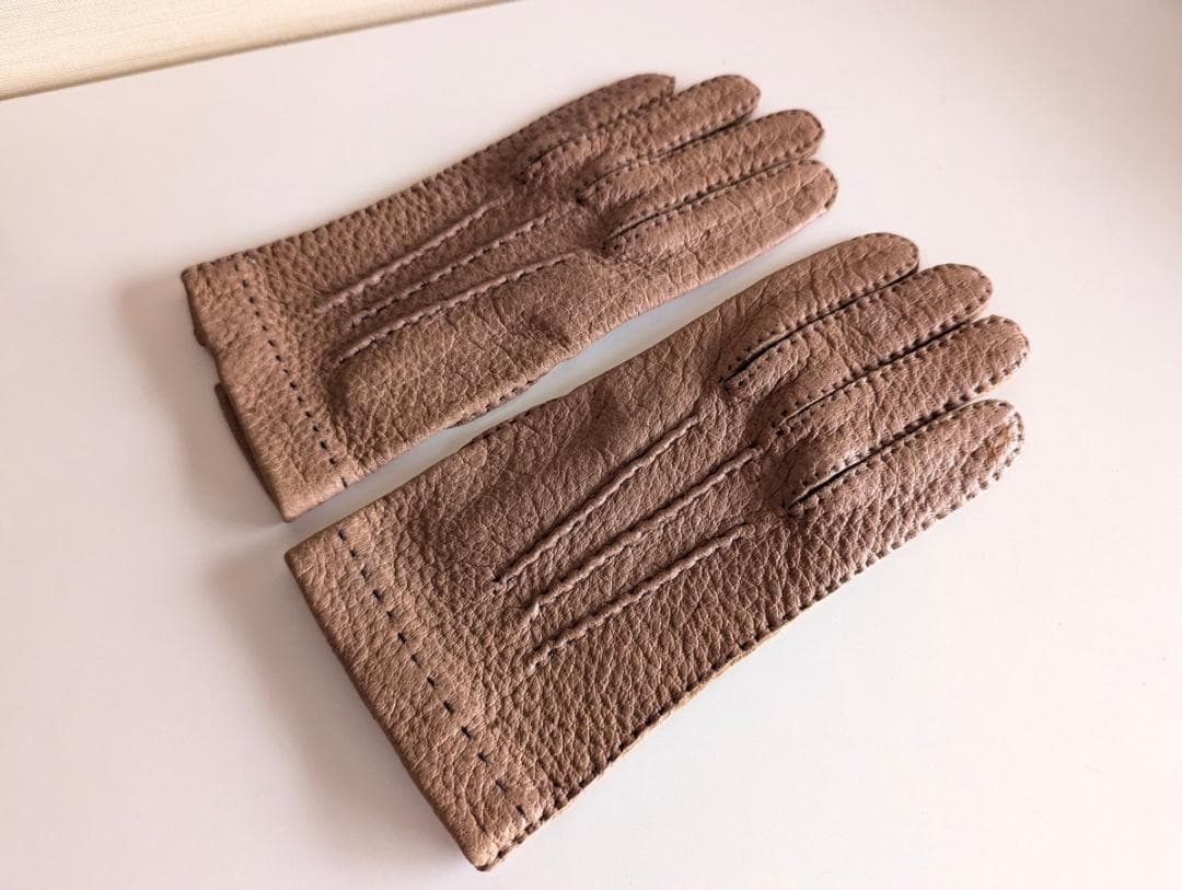 イギリス 英国 ペッカリーグローブ 革手袋 手縫い ブラウン