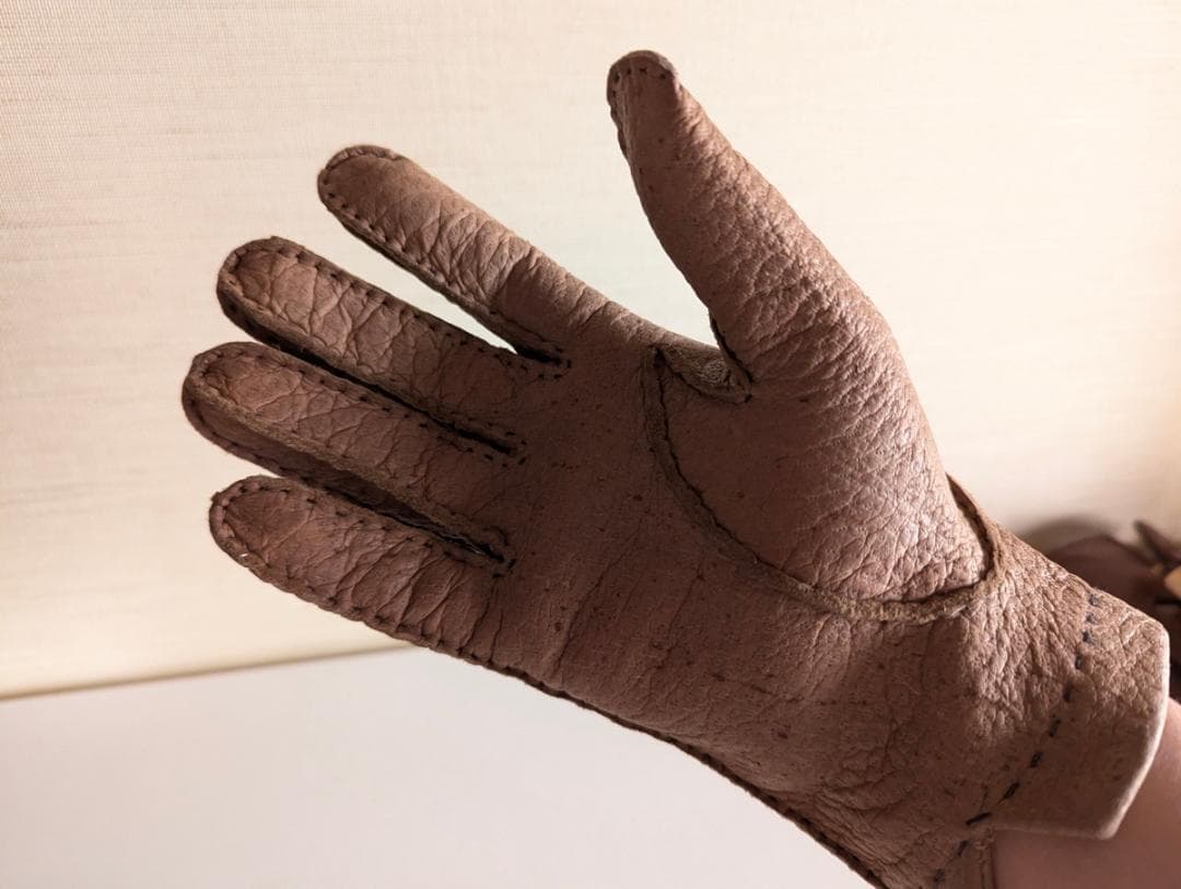 イギリス 英国 ペッカリーグローブ 革手袋 手縫い ブラウン