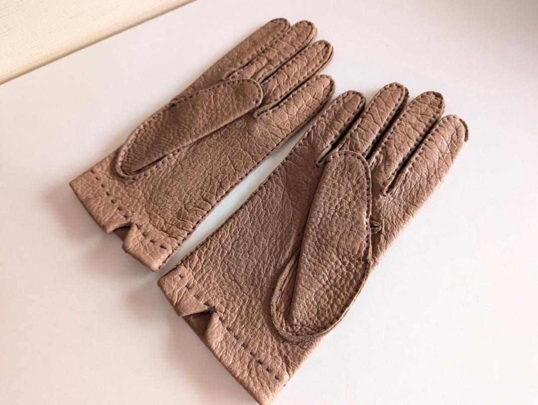 イギリス 英国 ペッカリーグローブ 革手袋 手縫い ブラウン