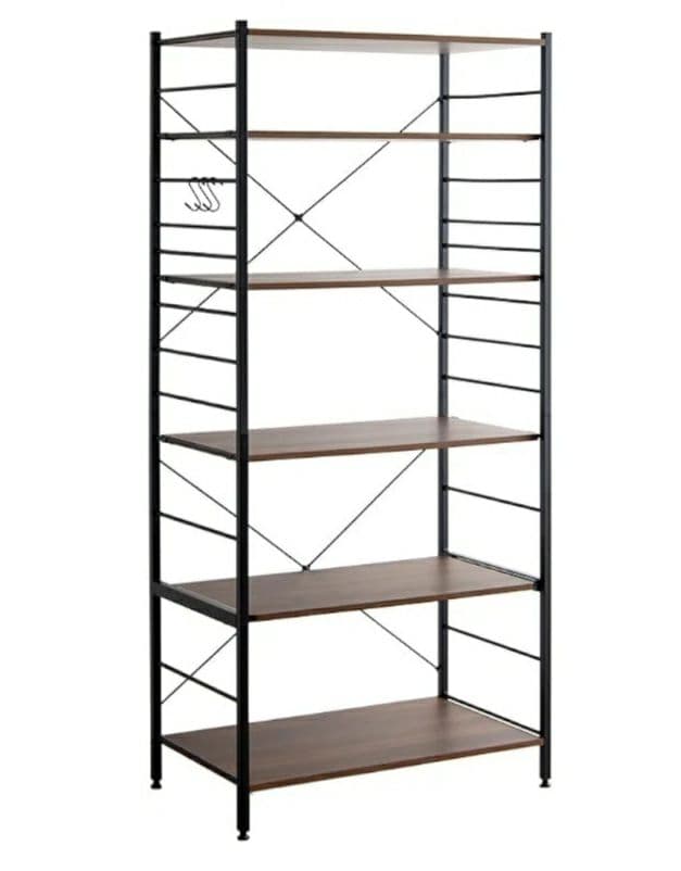 ブラック キッチンラック スライドトレー付き