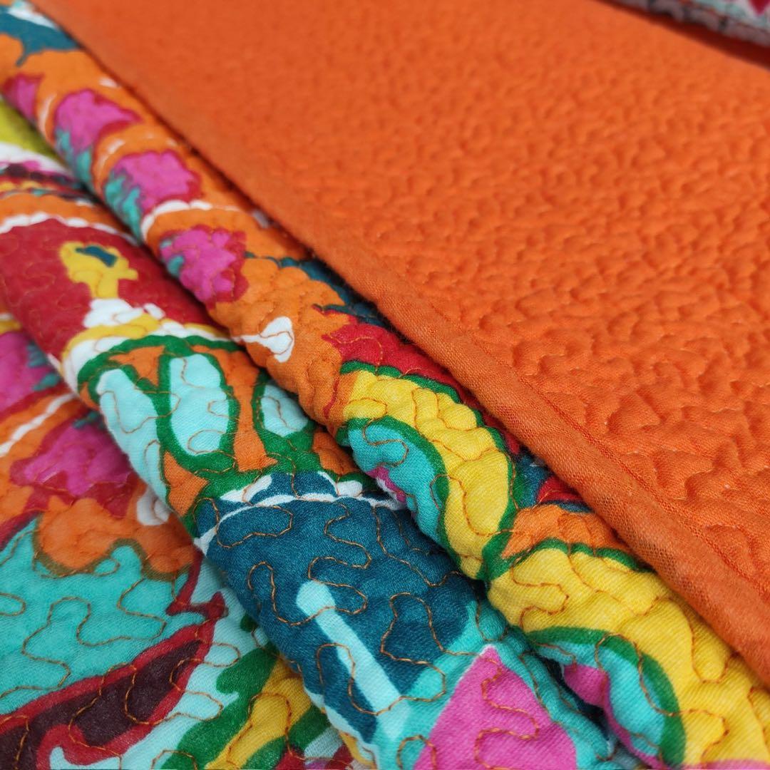 キルトベッドカバー3点セット綿マルチカバー キルティング 610