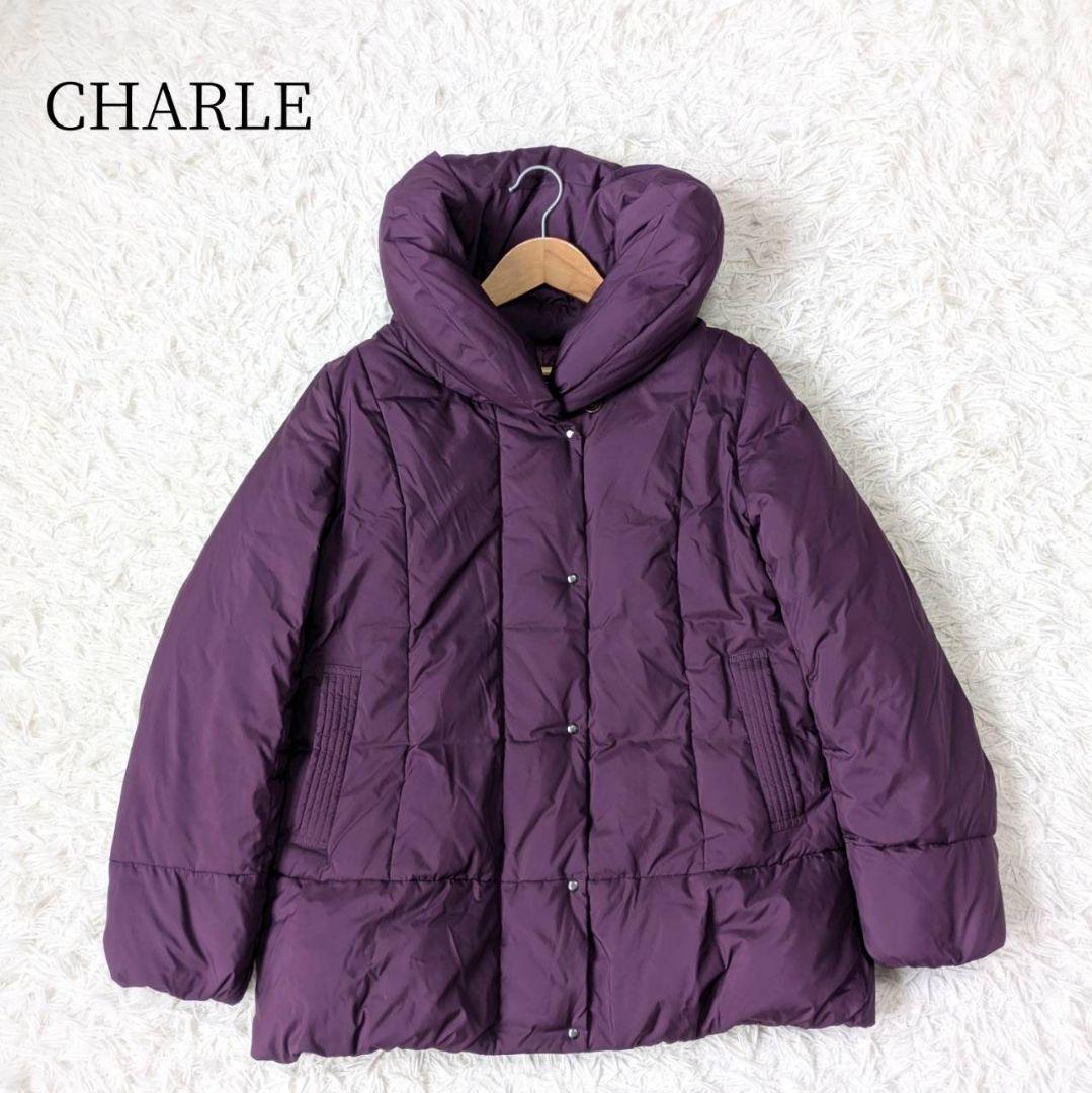CHARLE×World【コラボ/限定品】高級ダウンジャケット〈Ｌ〉EL90 紫