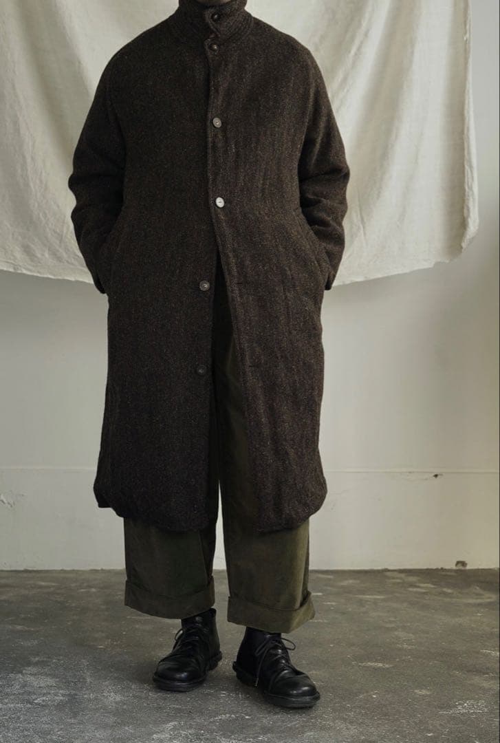 CHEZ VIDALENC ボビコート ハリスツイード ブラウン　サイズ2