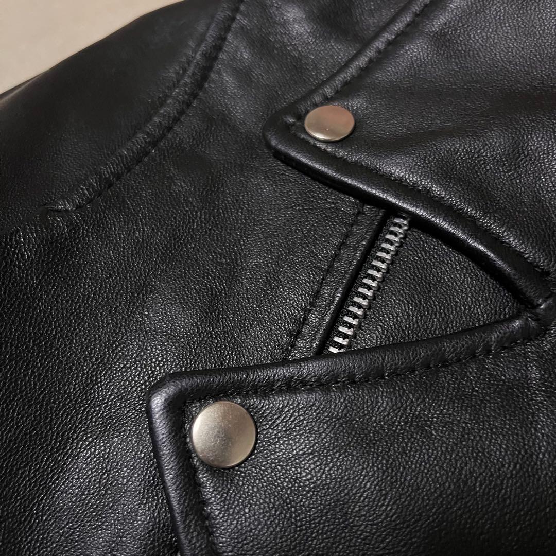 極美品✨UNITED ARROWS本革ダブルライダースジャケット　黒　40