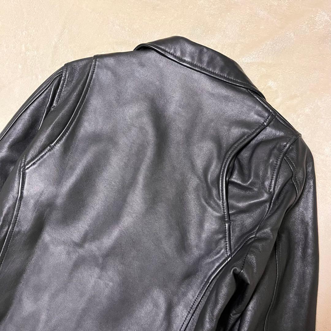 極美品✨UNITED ARROWS本革ダブルライダースジャケット　黒　40