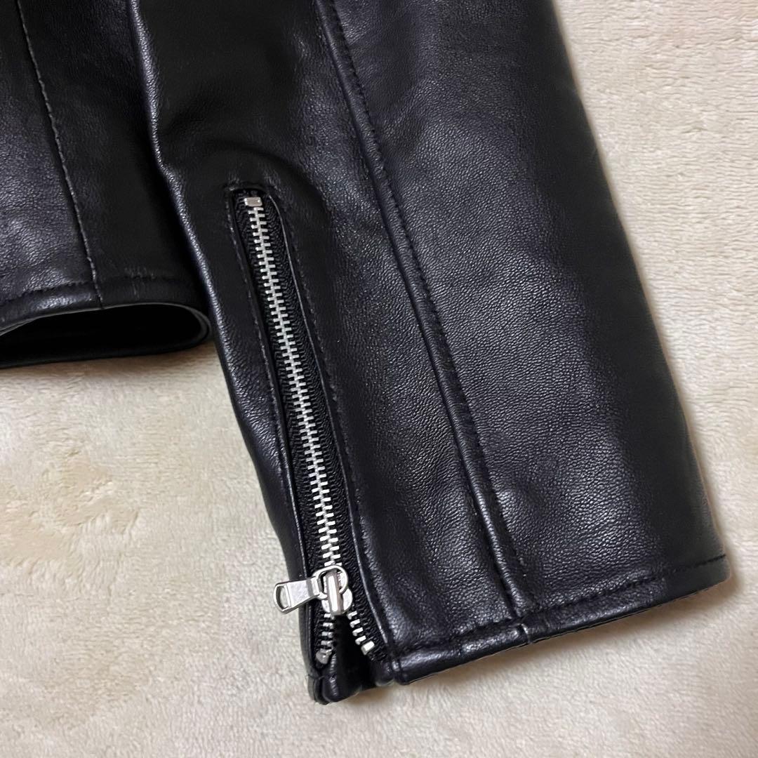 極美品✨UNITED ARROWS本革ダブルライダースジャケット　黒　40