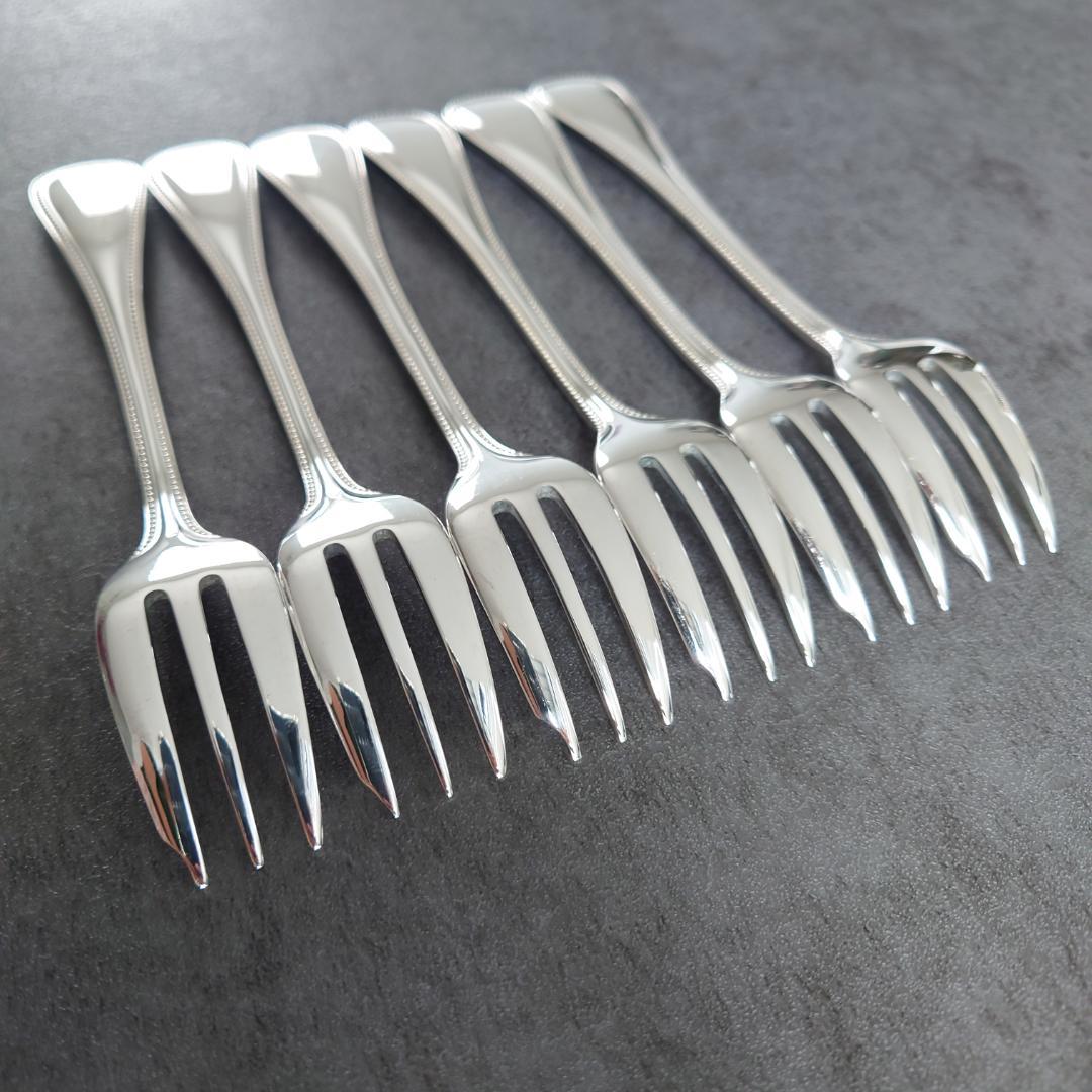 美品 クリストフル パール ケーキフォーク 6点