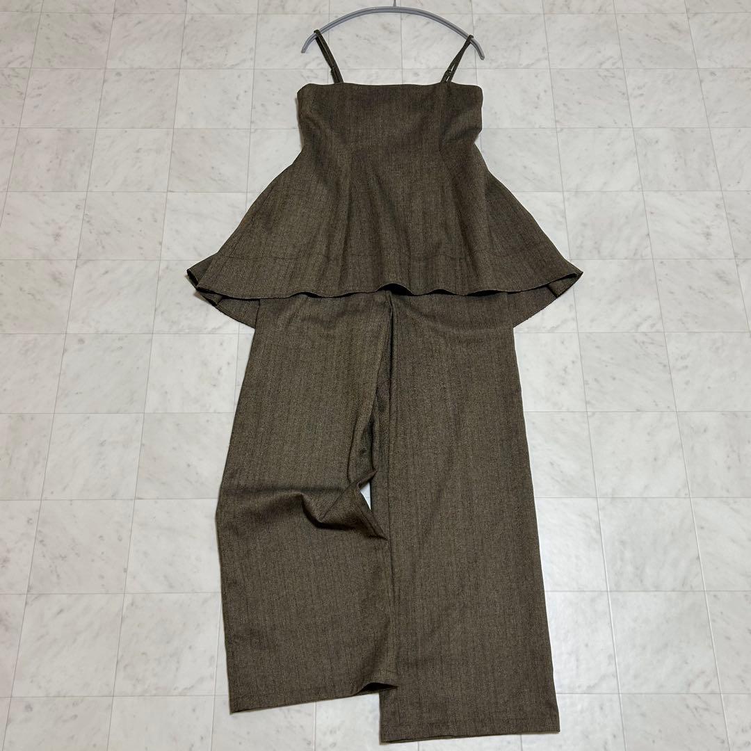 美品✨CLANE オールインワン ドッキング ワイドパンツ ウール混