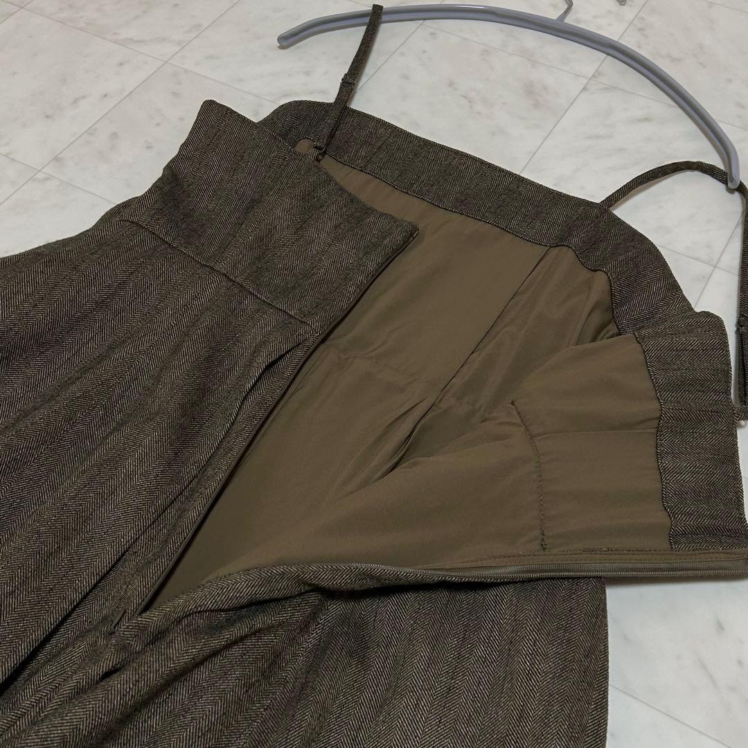 美品✨CLANE オールインワン ドッキング ワイドパンツ ウール混