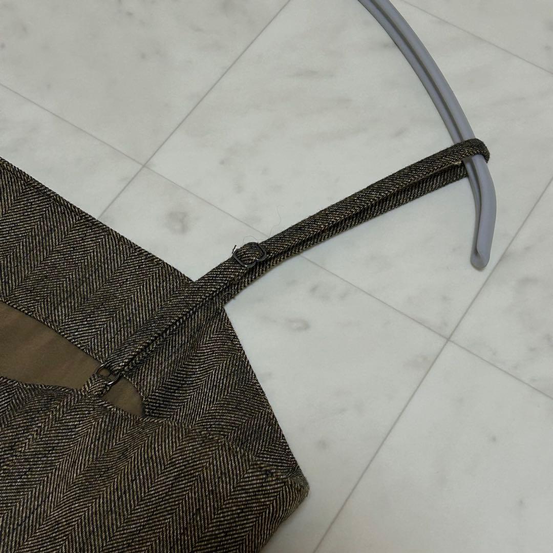 美品✨CLANE オールインワン ドッキング ワイドパンツ ウール混