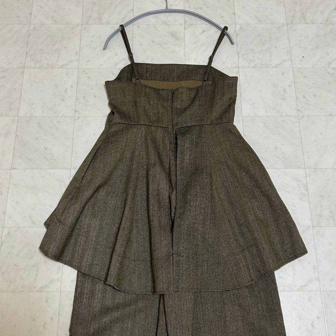 美品✨CLANE オールインワン ドッキング ワイドパンツ ウール混
