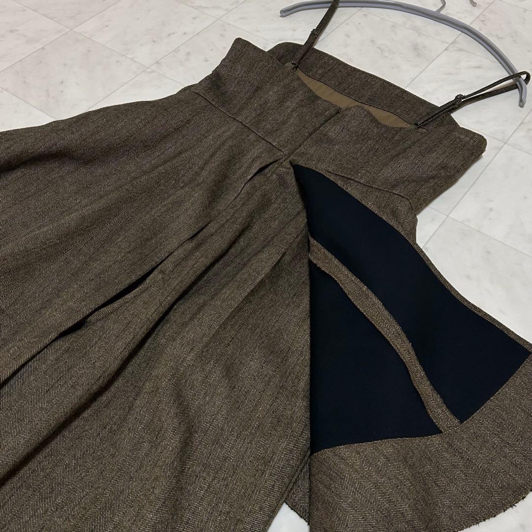 美品✨CLANE オールインワン ドッキング ワイドパンツ ウール混