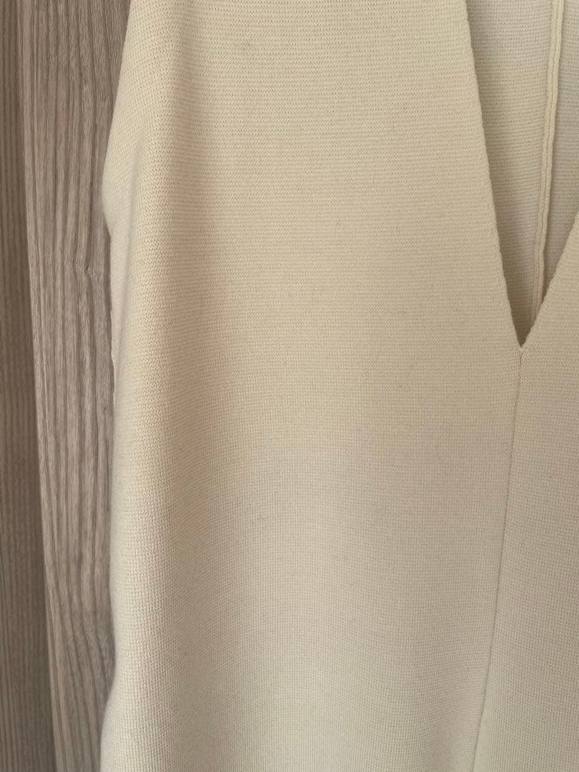 美品★LOHENローヘン2022AWミラノリブニットオールインワン ホワイト38