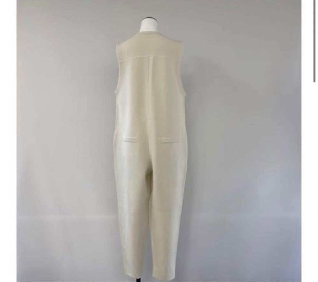 美品★LOHENローヘン2022AWミラノリブニットオールインワン ホワイト38