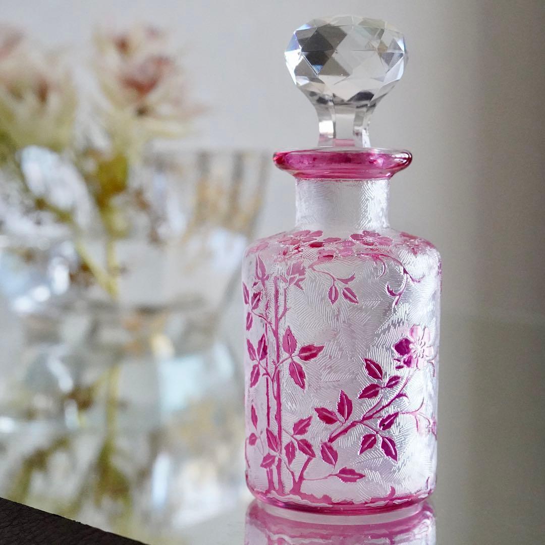 希少★美品★オールドバカラ★エグランティエ★野ばら 香水瓶 S オリジナルセット