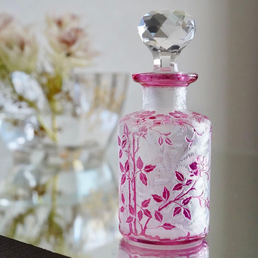 希少★美品★オールドバカラ★エグランティエ★野ばら 香水瓶 S オリジナルセット