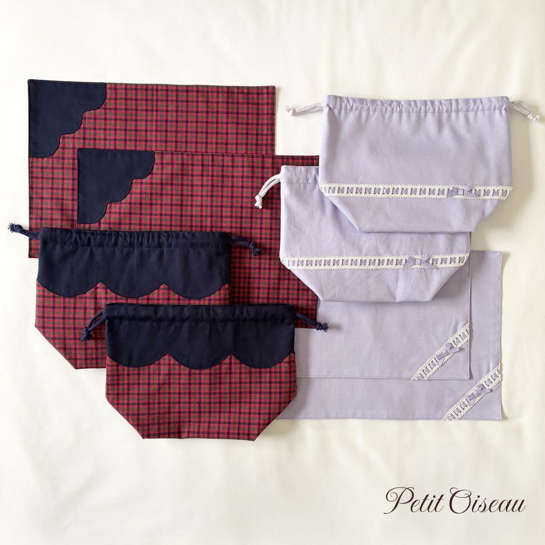 のん　追加　お弁当袋　ランチョンマット　ファミリアチェック　はしごレース