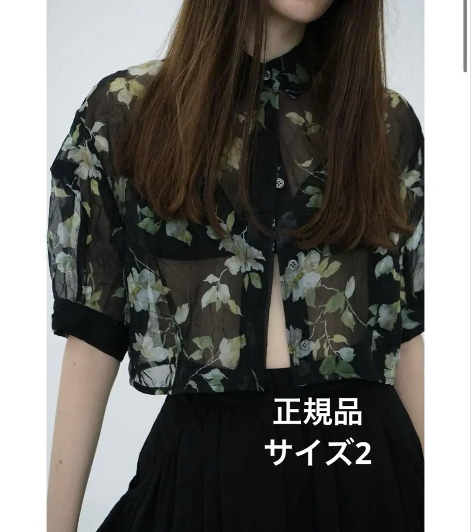 トップス clane SHEER FLOWER SHORT SLEEVE SHIRTS