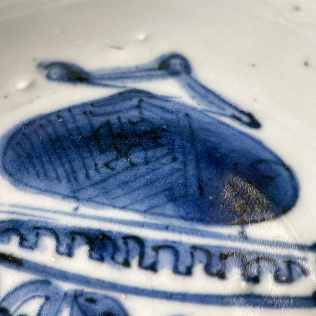 白磁　染付　李朝　朝鮮陶器　古伊万里　染付鉢　アンティーク白磁　古玩　１客