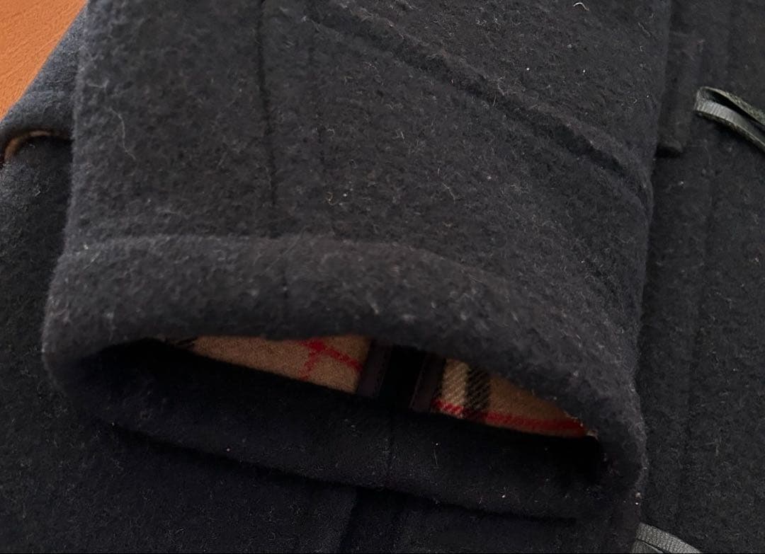 バーバリー ブルーレーベル ダッフルコート 黒　38 総裏ノバチェック