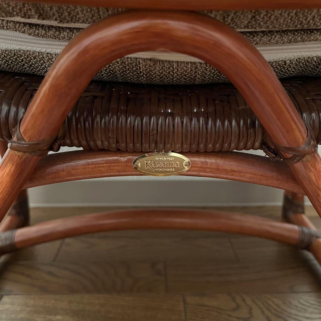 kazama カザマ アコルデアームチェア ラタン チェア ハイバック 椅子 籐